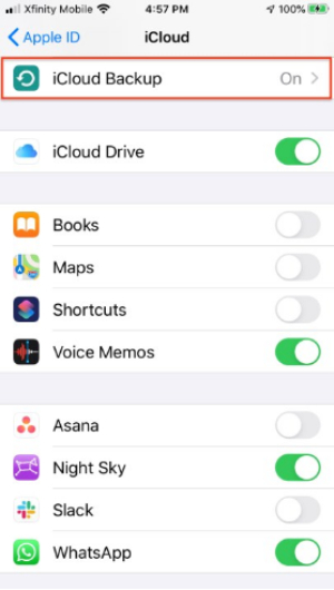 obnovit smazané zprávy z iPhone pomocí iCloud 3