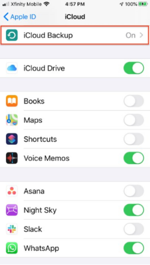 recover deleted messages from iPhone by iCloud 3