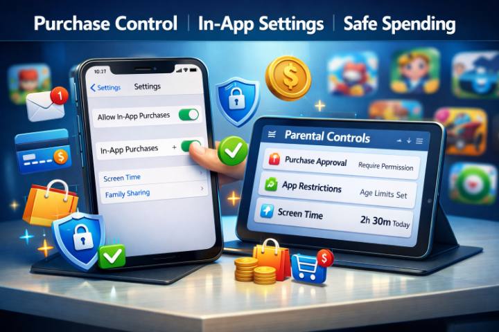 如何在裝置上開啟或關閉應用程式內購買