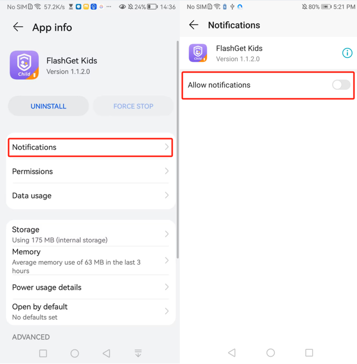 Notifikasi EMUI 8.x-9.x