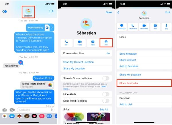 Como bloquear alguém no iMessage