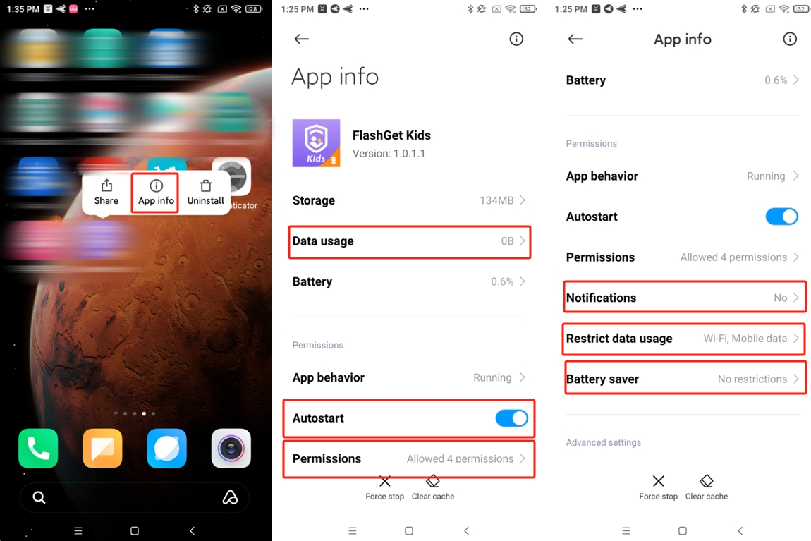 Xiaomi MIUI 12 app-informatione