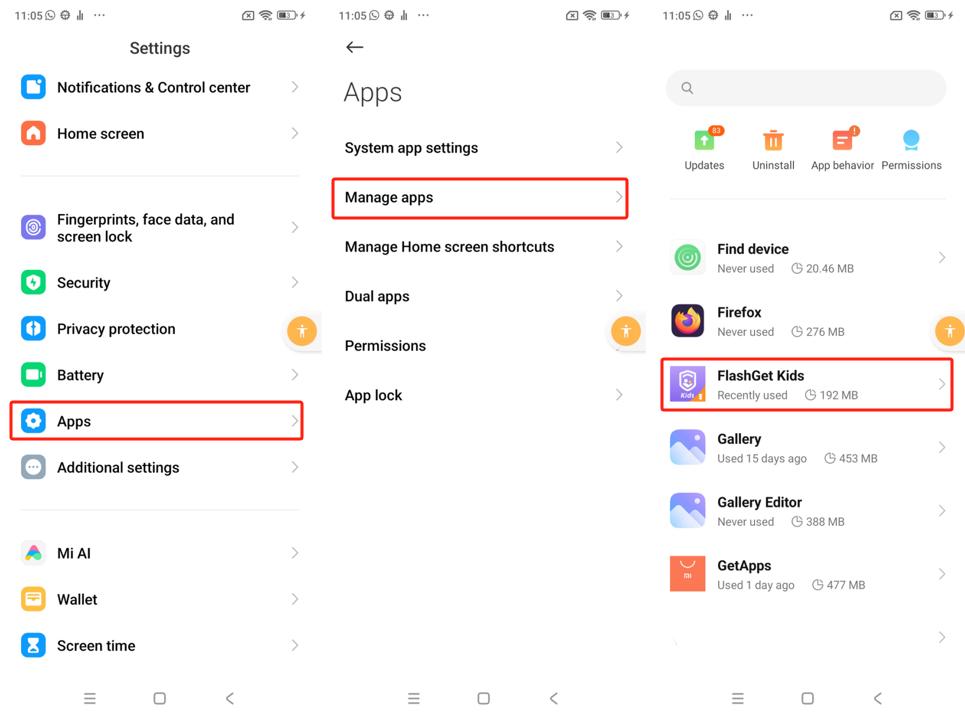 Xiaomi MIUI 13 app-informatione