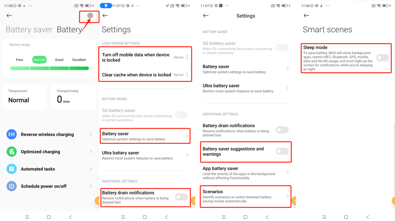 cài đặt pin Xiaomi MIUI 13 2