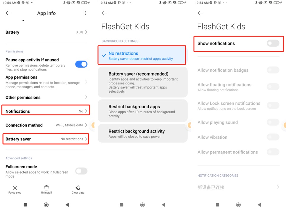 Xiaomi MIUI 14 bildirim pil tasarrufu