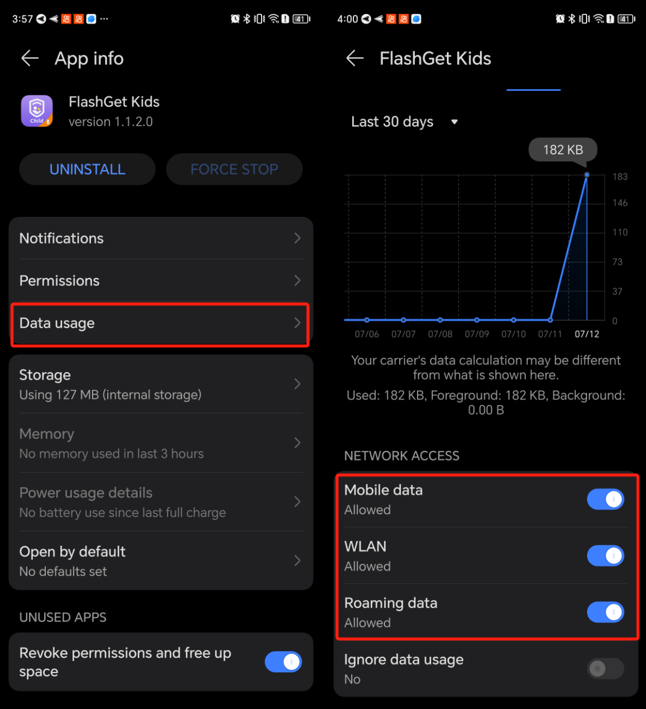 Magic 8 data usage