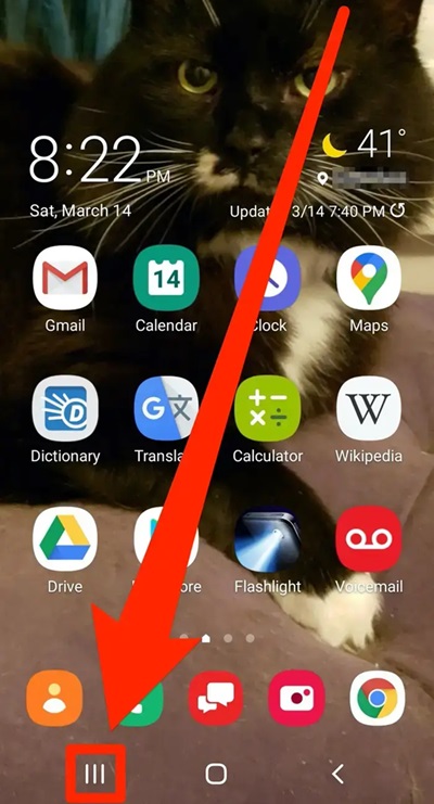 Open up your Recent Apps menu