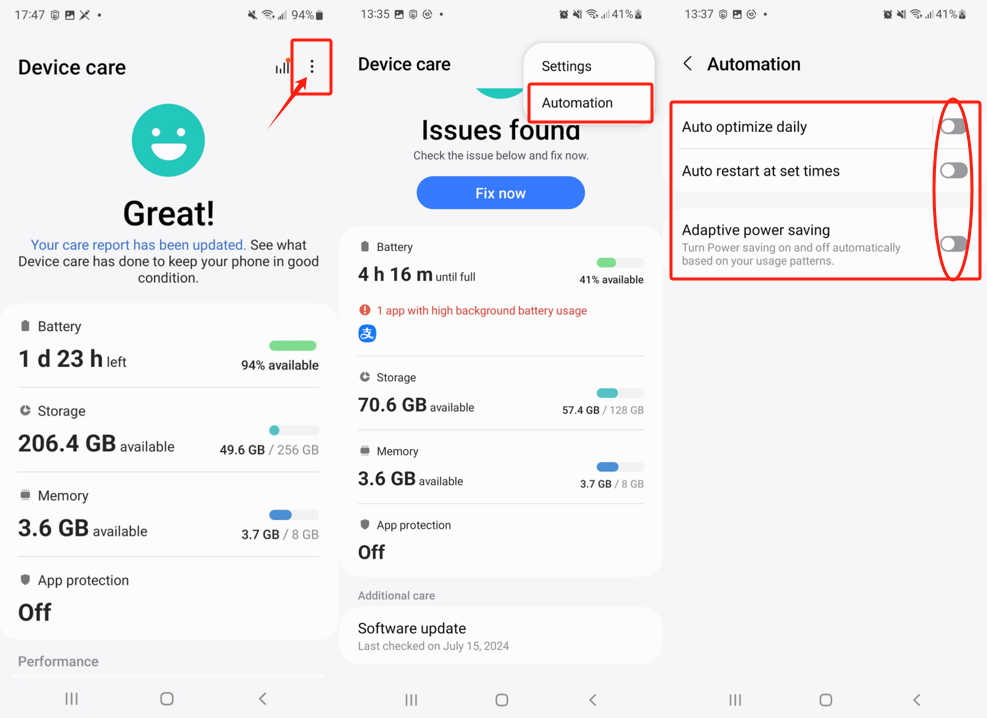Samsung Android 12 Automation