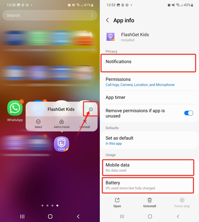 Samsung Android 12 podaci o aplikaciji