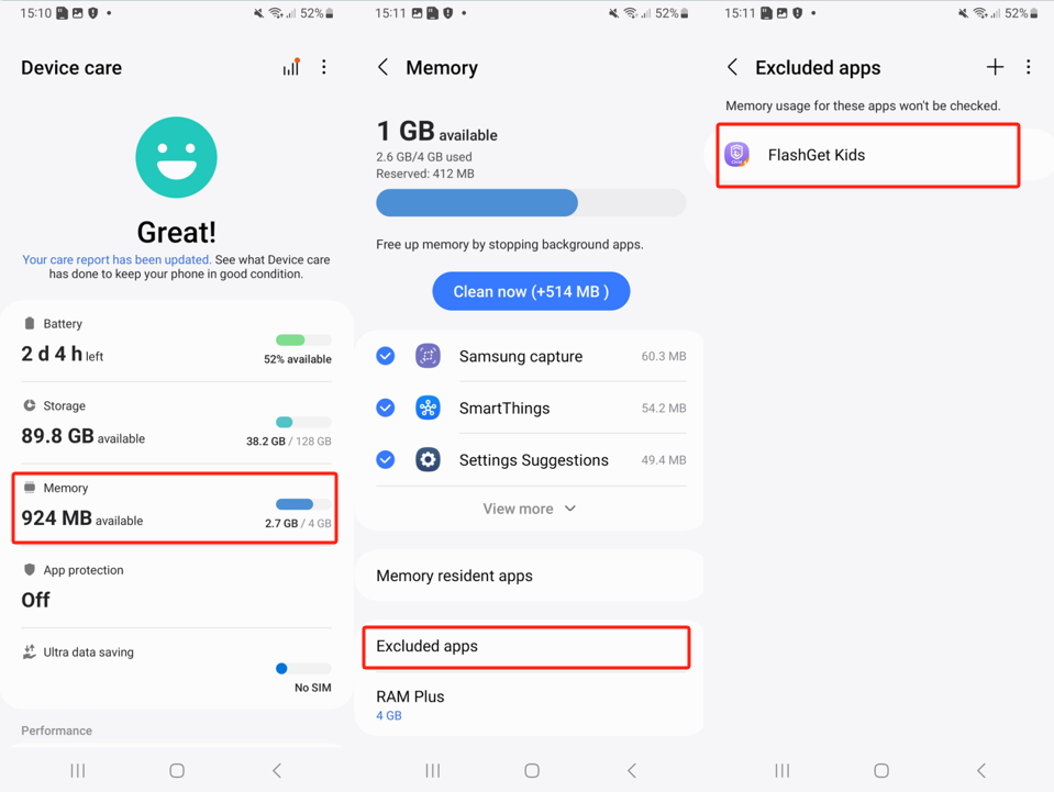 Samsung Android 13 kizárt alkalmazások