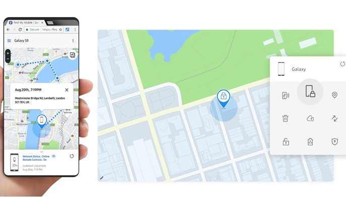 Temukan Ponsel Saya - Pelacak ponsel Samsung