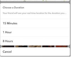 Select your sharing duration