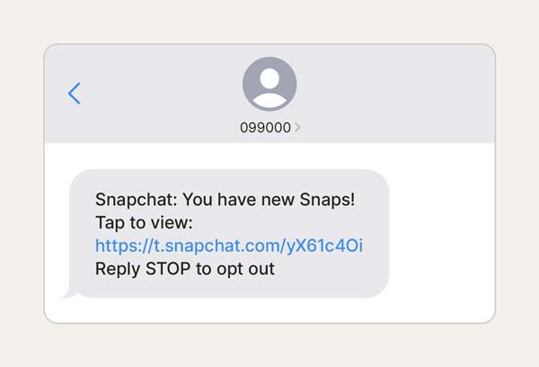 Snapchat scams with fake links