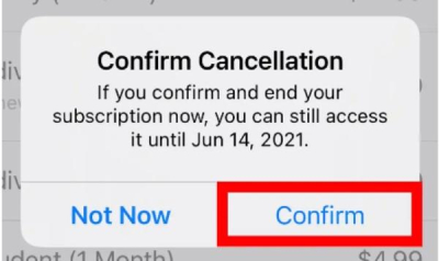 eliminar suscripción en iPhone usando App Store 3