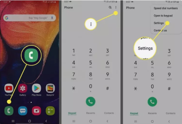 Android telefonda aramaları kayıt