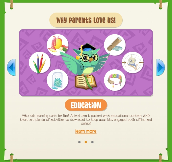 Ferramentas de monitoramento parental para Animal Jam