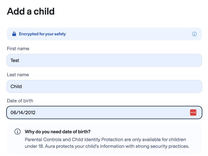 Configuration du profil de l&#39;enfant