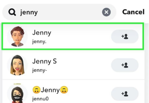 add Snapchat friends by searching 2