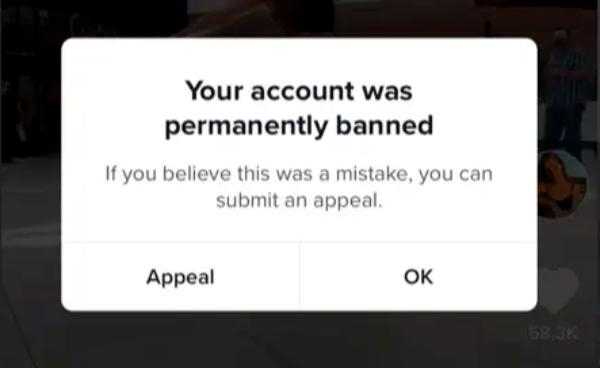 recuperare l&#39;account bannato di TikTok 1