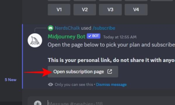 Come annullare l&#39;abbonamento MidJourney tramite Discord 3