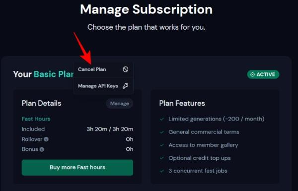 How to cancel MidJourney subscription via Discord 4