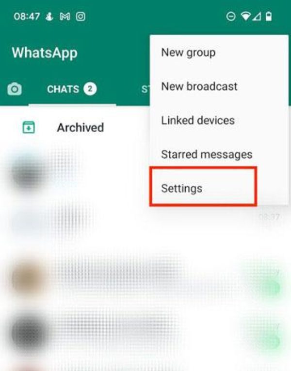 How to delete a WhatsApp account on an Android Phone