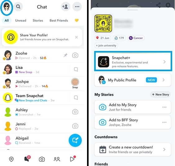 Snapchat Plus para el Sistema Solar