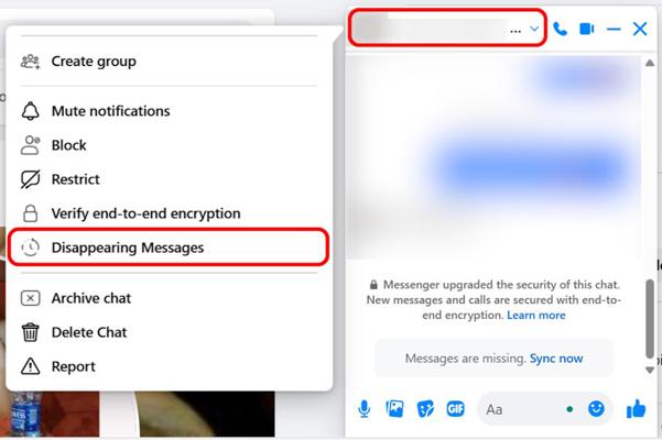 disparition des messages sur Facebook Messenger