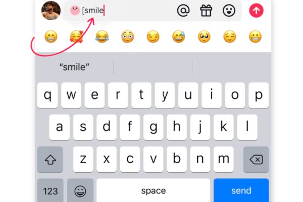 enter TikTok hidden emoji shortcode