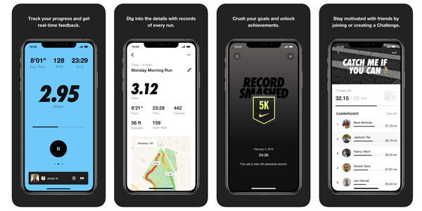 Fonctionnalités de l&#39;application Nike Run