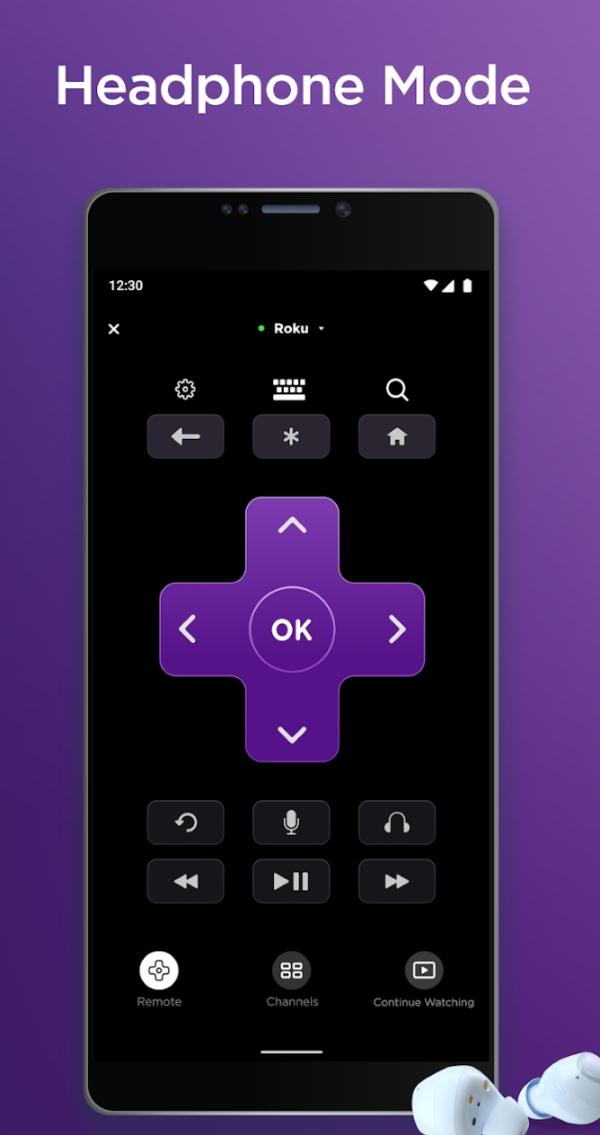 activar el modo auriculares en la aplicación Roku