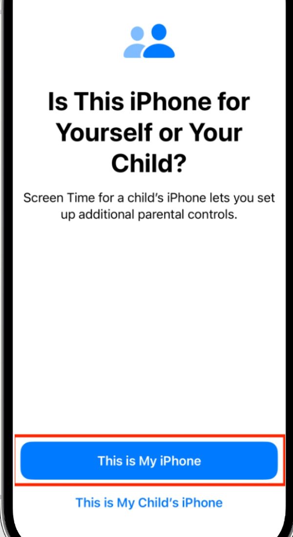 Choose “This is My iPhone” option