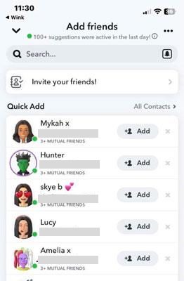 Add friends page