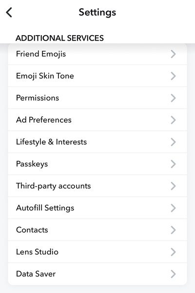 Contacts settings