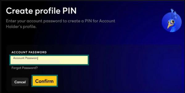 Create profile PIN