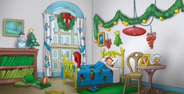 Curioso come George: buon Natale da scimmia