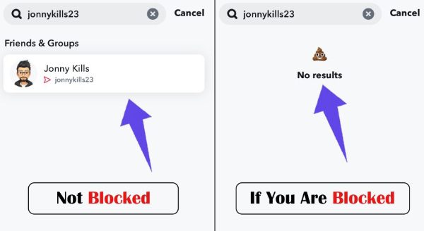 Diferencias entre bloqueado y eliminado en Snapchat