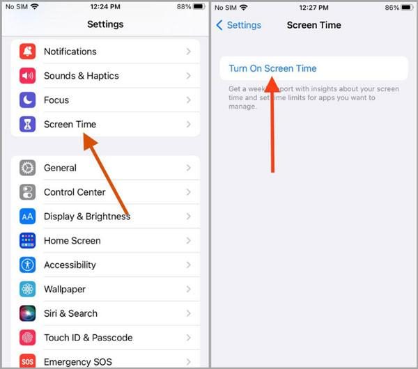 Como configurar o tempo de tela no iPhone 1