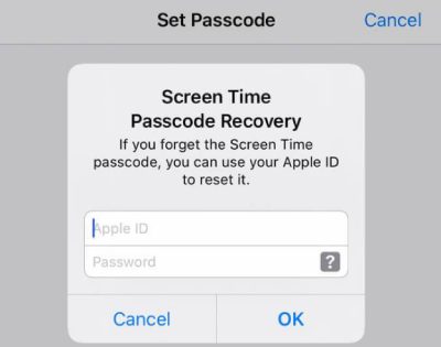 Resetting or recovering your screen time passcode 2