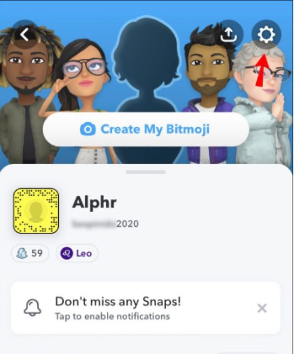 Snapchat account settings