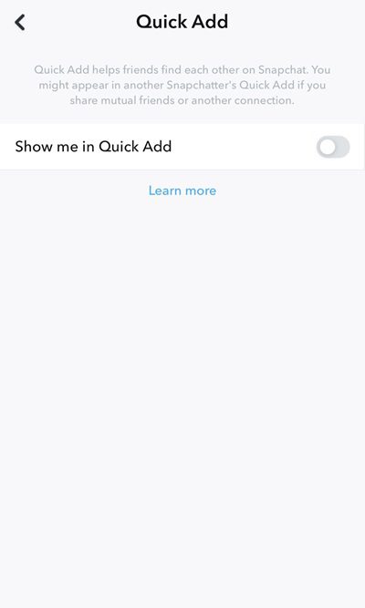 Turn off Show Me in Quick Add