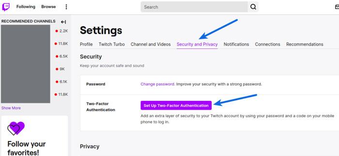 Xác minh hai yếu tố trên Twitch