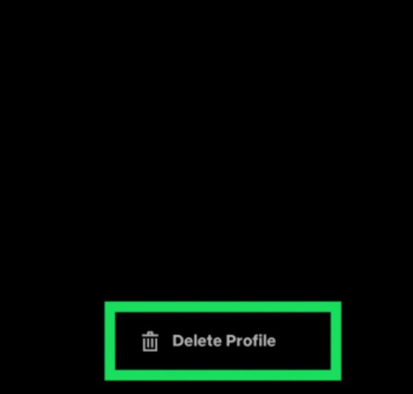 delete profile on Netflix with Android phone