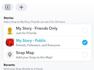 comment créer un profil public sur Snapchat 3