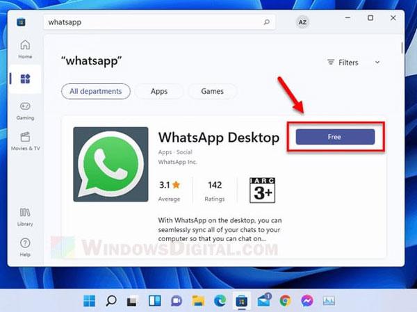 tải xuống và cài đặt WhatsApp Desktop