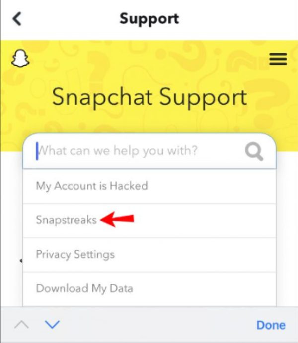 informacije o Snapchat nizovima