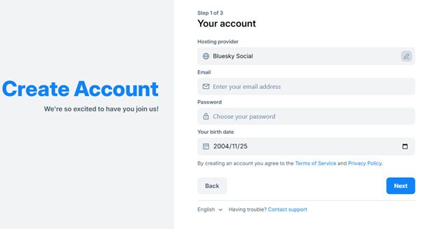 Create Account