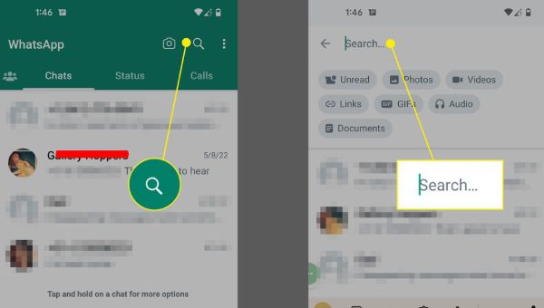 Encuentra a alguien en WhatsApp desde Android