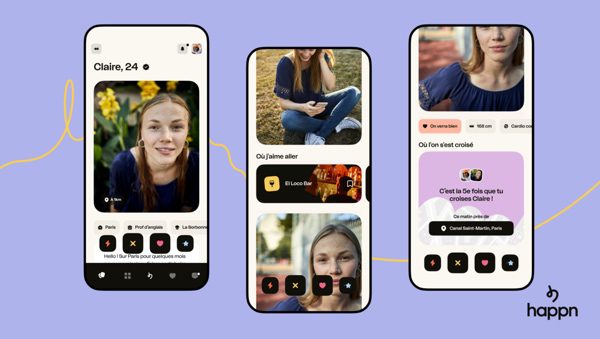 Capture d&#39;écran de l&#39;application Happn