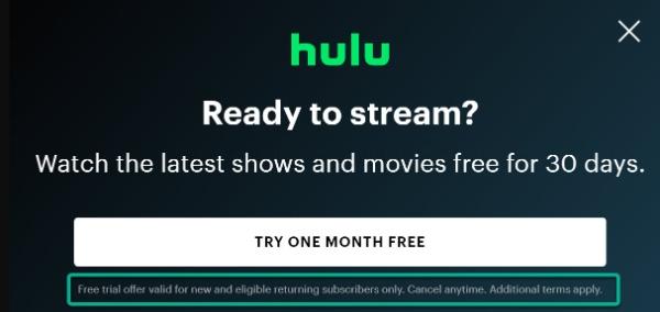 Hulu 무료 체험판 s